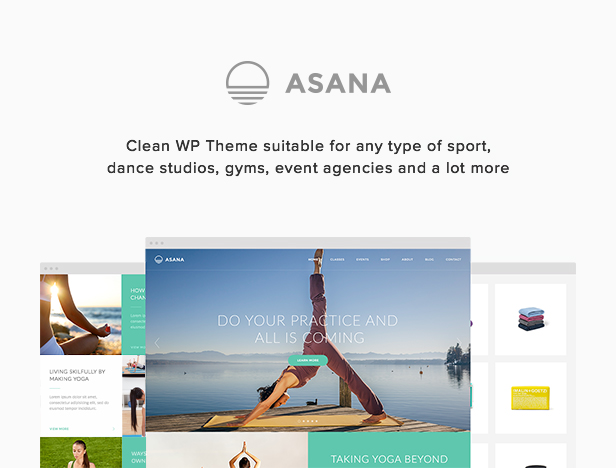 Imagen de presentación del tema de Asana WordPress
