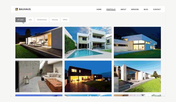 Bauhaus - Tema de WordPress para arquitectura y portafolio - 2